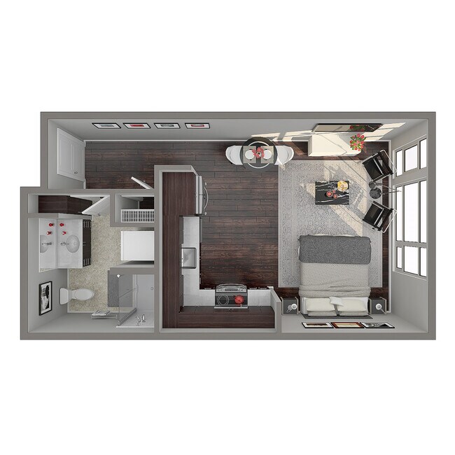 Studio - B 307 floor plan